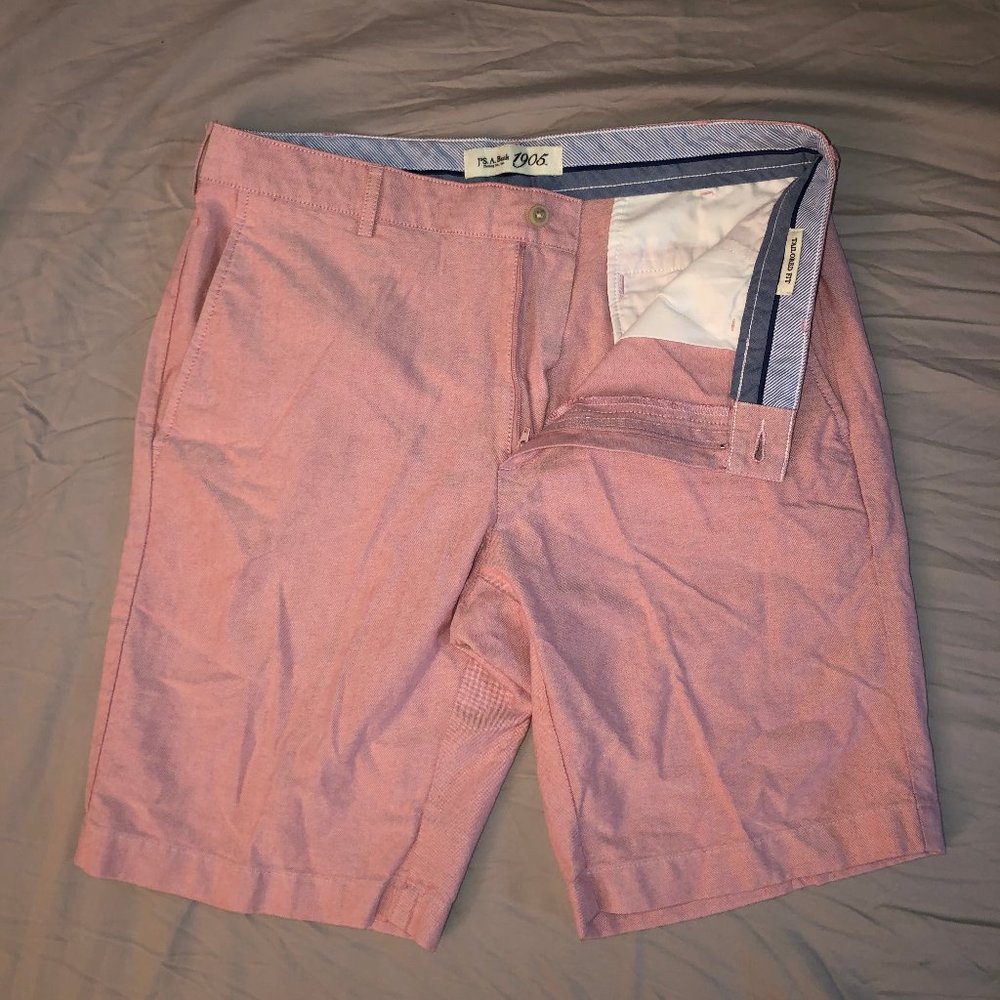 Pink 1905 Collection Tailored Fit Oxford Shorts